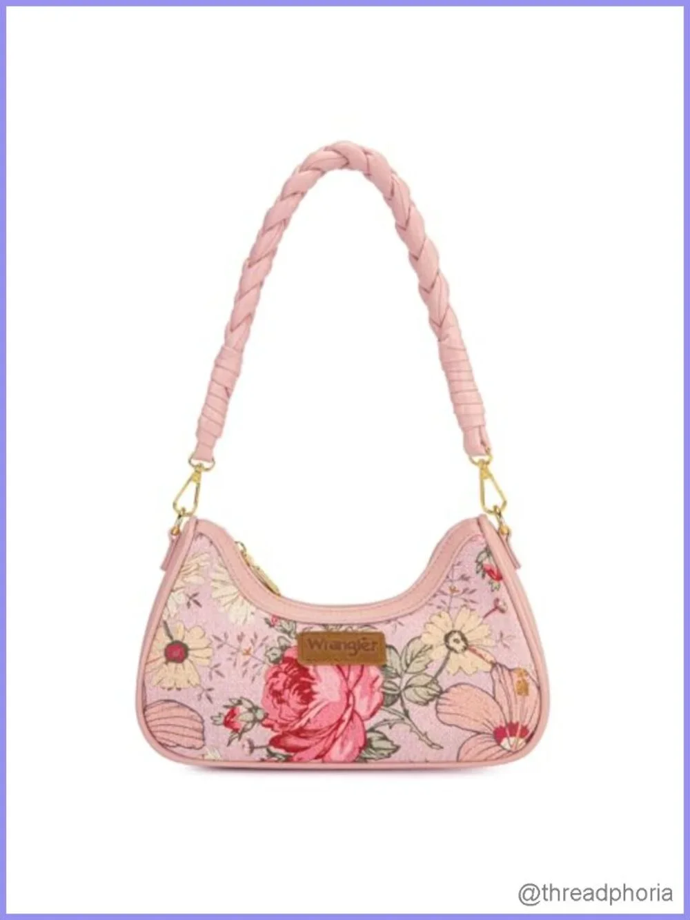 Womens Faux Leather Canvas Floral Hobo Bag Shoulder Purse
